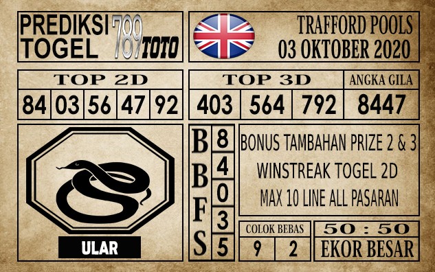 Prediksi Trafford Pools Hari Ini 03 Oktober 2020