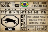 Prediksi Brazil Lottery Hari Ini 21 Oktober 2020 Prediksi Brazil Lottery Hari Ini 21 Oktober 2020