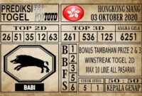 Prediksi Hongkong Siang Hari ini 03 Oktober 2020