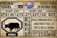 Prediksi Sydney Pools Hari ini 20 Oktober 2020