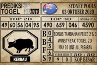 Prediksi Sydney Pools Hari ini 03 Oktober 2020