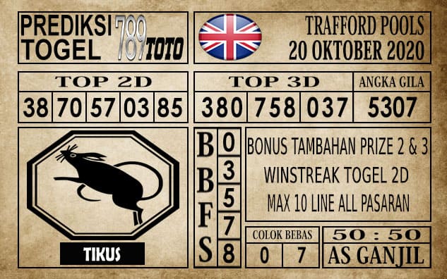 Prediksi Trafford Pools Hari Ini 20 Oktober 2020