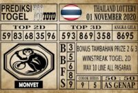 Prediksi Thailand Lottery Hari Ini 01 November 2020