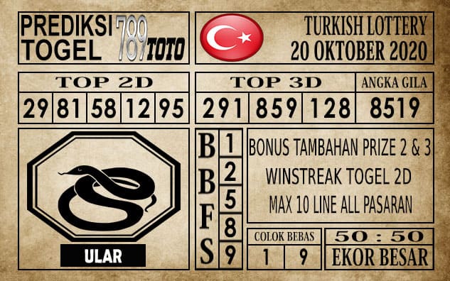 Prediksi Turkish Lottery Hari ini 20 Oktober 2020
