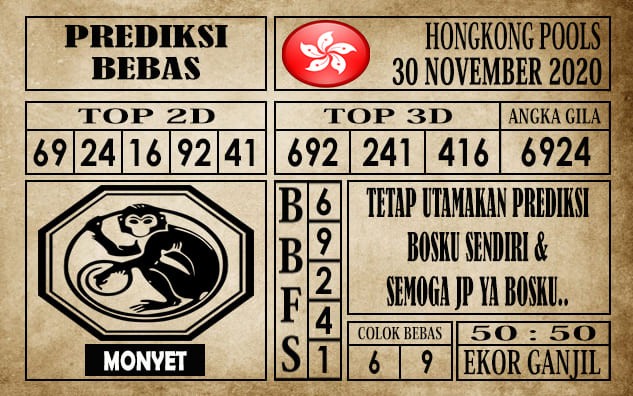 Prediksi Hongkong Pools Hari Ini 30 November 2020