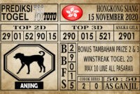 Prediksi Hongkong Siang Hari Ini 15 November 2020