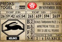 Prediksi Hongkong Siang Hari Ini 09 November 2020