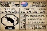 Prediksi Sydney Pools Hari Ini 21 November 2020