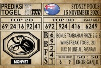 Prediksi Sydney Pools Hari Ini 15 November 2020 Prediksi Sydney Pools Hari Ini 15 November 2020