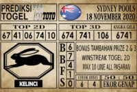 Prediksi Sydney Pools Hari Ini 18 November 2020 Prediksi Sydney Pools Hari Ini 18 November 2020