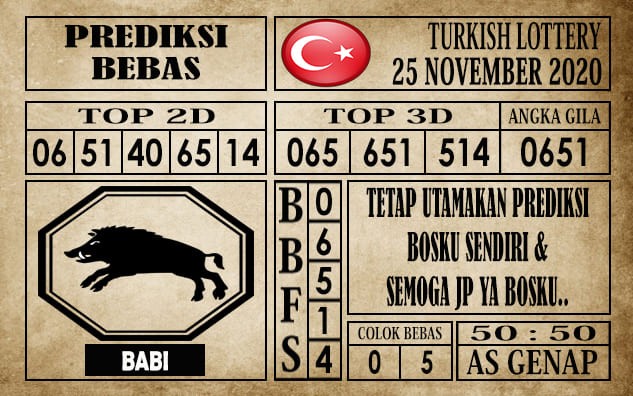 Prediksi Turkish Lottery Hari Ini 25 November 2020