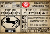Prediksi Hongkong Pools Hari Ini 16 November 2020