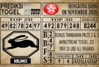 Prediksi Hongkong Siang Hari ini 08 November 2020