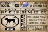 Prediksi Sydney Pools Hari ini 19 November 2020