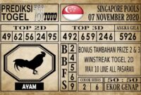 Prediksi Singapore Pools Hari ini 07 November 2020