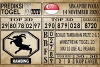 Prediksi Singapore Pools Hari ini 14 November 2020