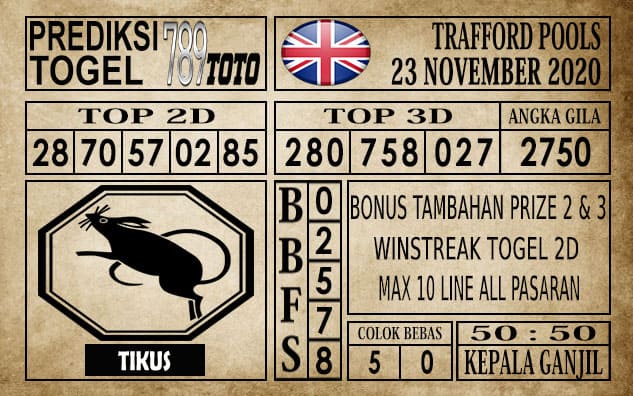 Prediksi Trafford Pools Hari Ini 23 November 2020