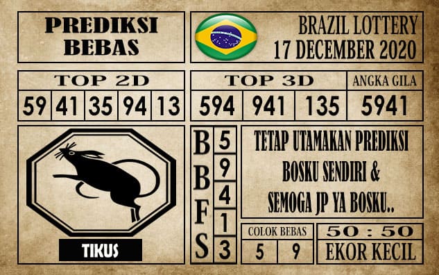 Prediksi Brazil Lottery Hari Ini 17 Desember 2020