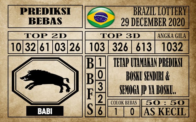 Prediksi Brazil Lottery Hari Ini 29 Desember 2020