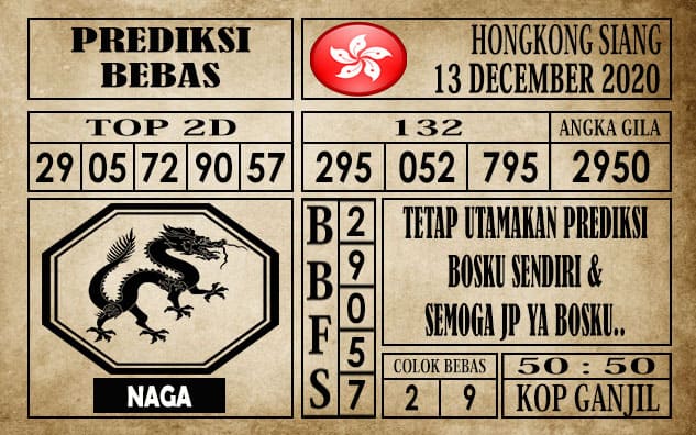 Prediksi Hongkong Siang Hari Ini 13 Desember 2020