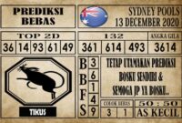 Prediksi Sydney Pools Hari Ini 13 Desember 2020