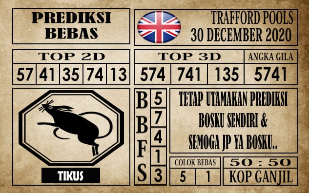 Prediksi Trafford Pools Hari Ini 30 Desember 2020