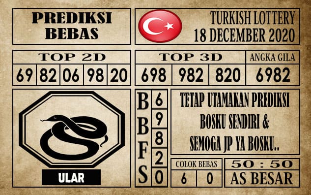 Prediksi Turkish Lottery Hari Ini 18 Desember 2020