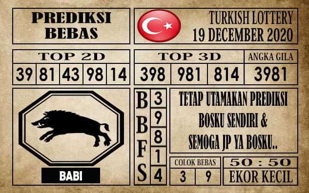 Prediksi Turkish Lottery Hari Ini 19 Desember 2020
