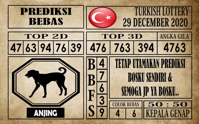 Prediksi Turkish Lottery Hari Ini 29 Desember 2020