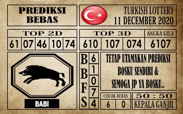 Prediksi Turkish Lottery Hari Ini 11 Desember 2020