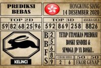 Prediksi Hongkong Siang Hari ini 14 Desember 2020