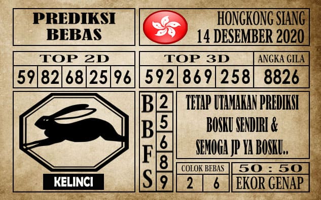 Prediksi Hongkong Siang Hari ini 14 Desember 2020