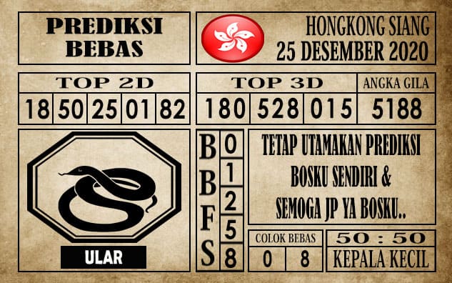 Prediksi Hongkong Siang Hari ini 25 Desember 2020