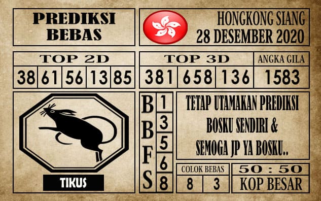 Prediksi Hongkong Siang Hari ini 28 Desember 2020