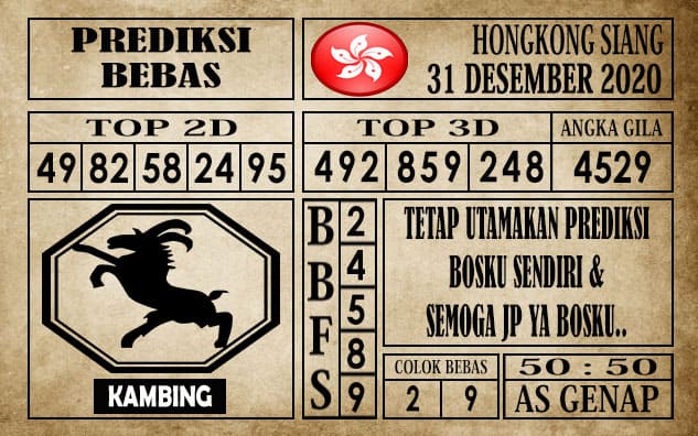 Prediksi Hongkong Siang Hari ini 31 Desember 2020