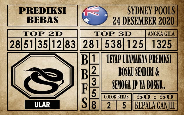 Prediksi Sydney Pools Hari ini 24 Desember 2020