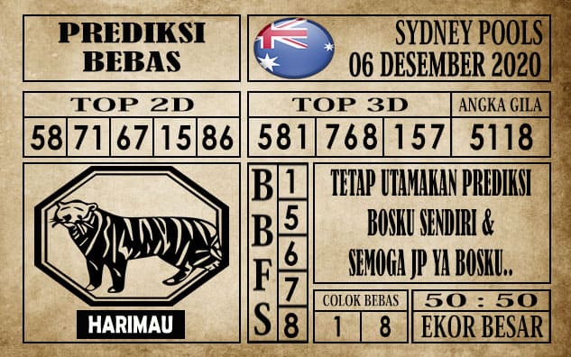 Prediksi Sydney Pools Hari ini 06 Desember 2020