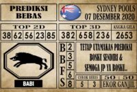 Prediksi Sydney Pools Hari ini 07 Desember 2020
