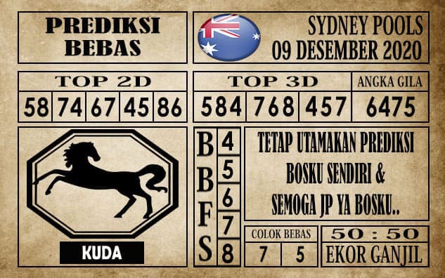 Prediksi Sydney Pools Hari ini 09 Desember 2020