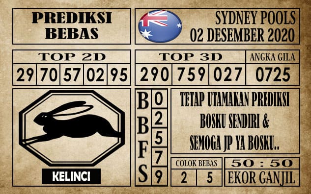 Prediksi Sydney Pools Hari ini 02 Desember 2020