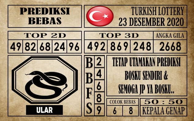 Prediksi Turkish Lottery Hari ini 23 Desember 2020