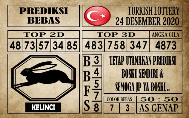 Prediksi Turkish Lottery Hari ini 24 Desember 2020