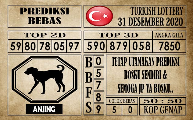 Prediksi Turkish Lottery Hari ini 31 Desember 2020