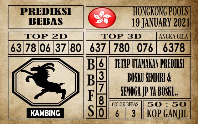 Prediksi Hongkong Pools Hari Ini 19 Januari 2021