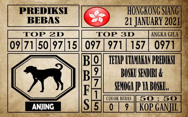 Prediksi Hongkong Siang Hari Ini 21 Januari 2021