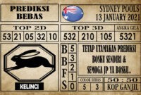 Prediksi Sydney Pools Hari Ini 13 Januari 2021
