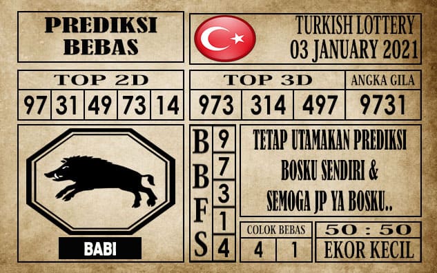 Prediksi Turkish Lottery Hari Ini 03 Januari 2021