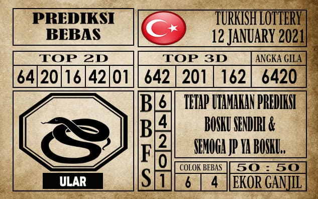 Prediksi Turkish Lottery Hari Ini 12 Januari 2021