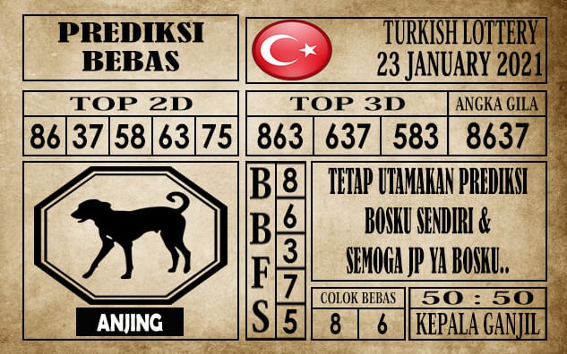 Prediksi Turkish Lottery Hari Ini 23 Januari 2021