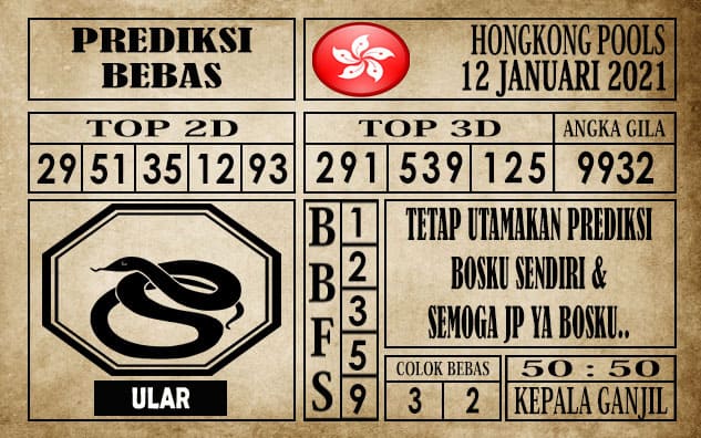 Prediksi Hongkong Pools Hari Ini 12 Januari 2021
